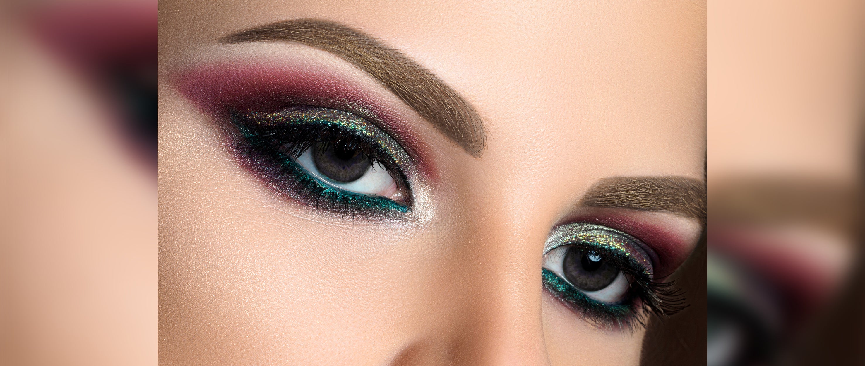 Eyemakeup : Fun Eyeshadow Looks  Rose gold eye makeup, Rainbow