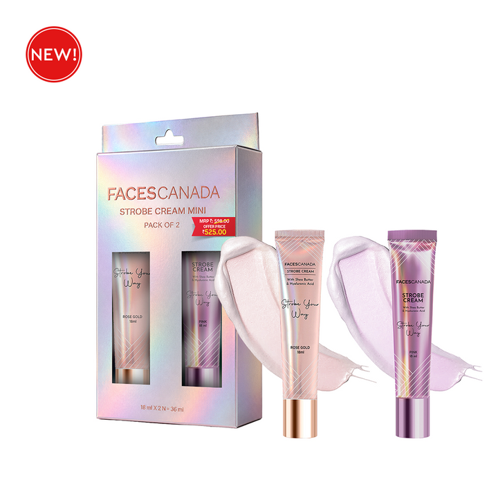 Faces Canada Strobe Cream Mini - Pack of 2 - Rose Gold 18 ml & Pink 18 ml