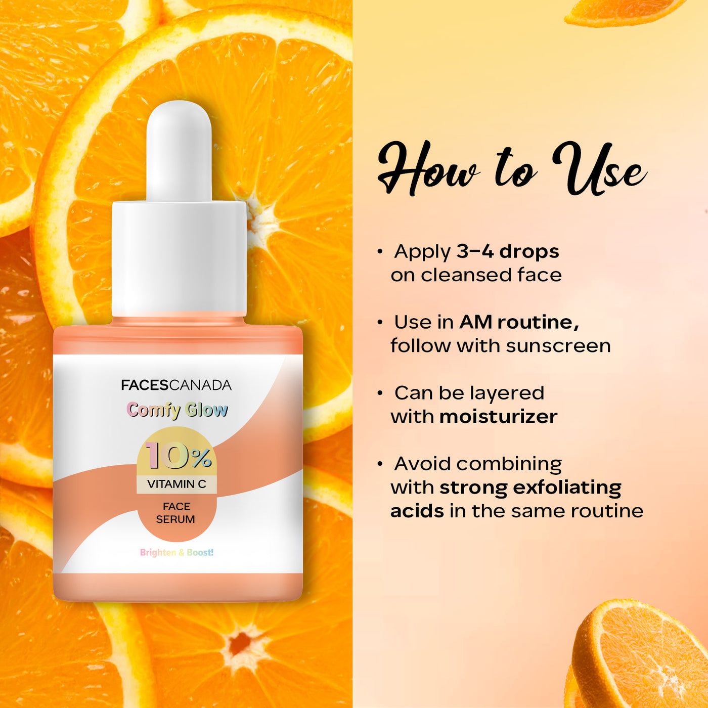 Comfy Glow 10% Vitamin C Face Serum 15ml