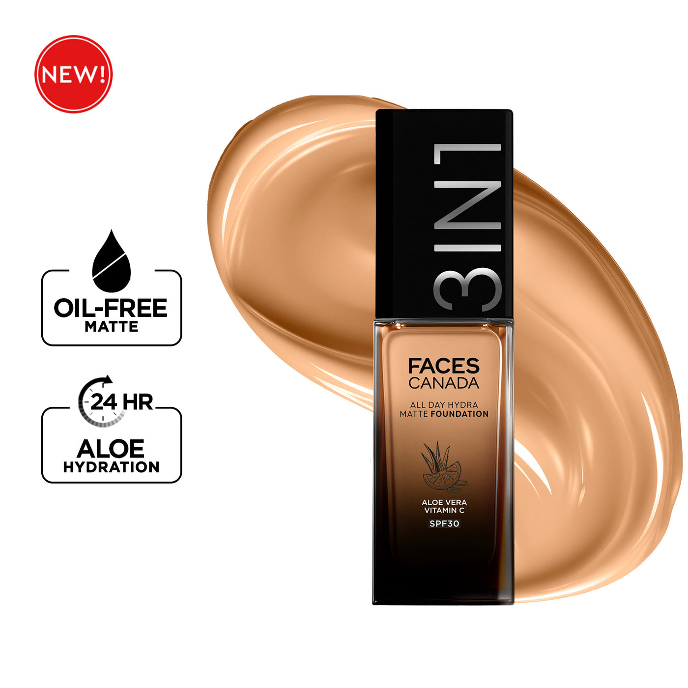 3 in 1 All Day Hydra Matte Foundation 30 ml