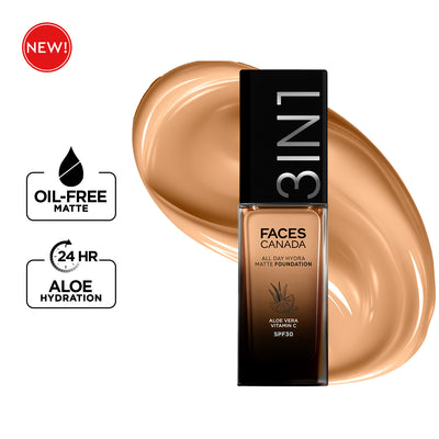 3 in 1 All Day Hydra Matte Foundation 30 ml