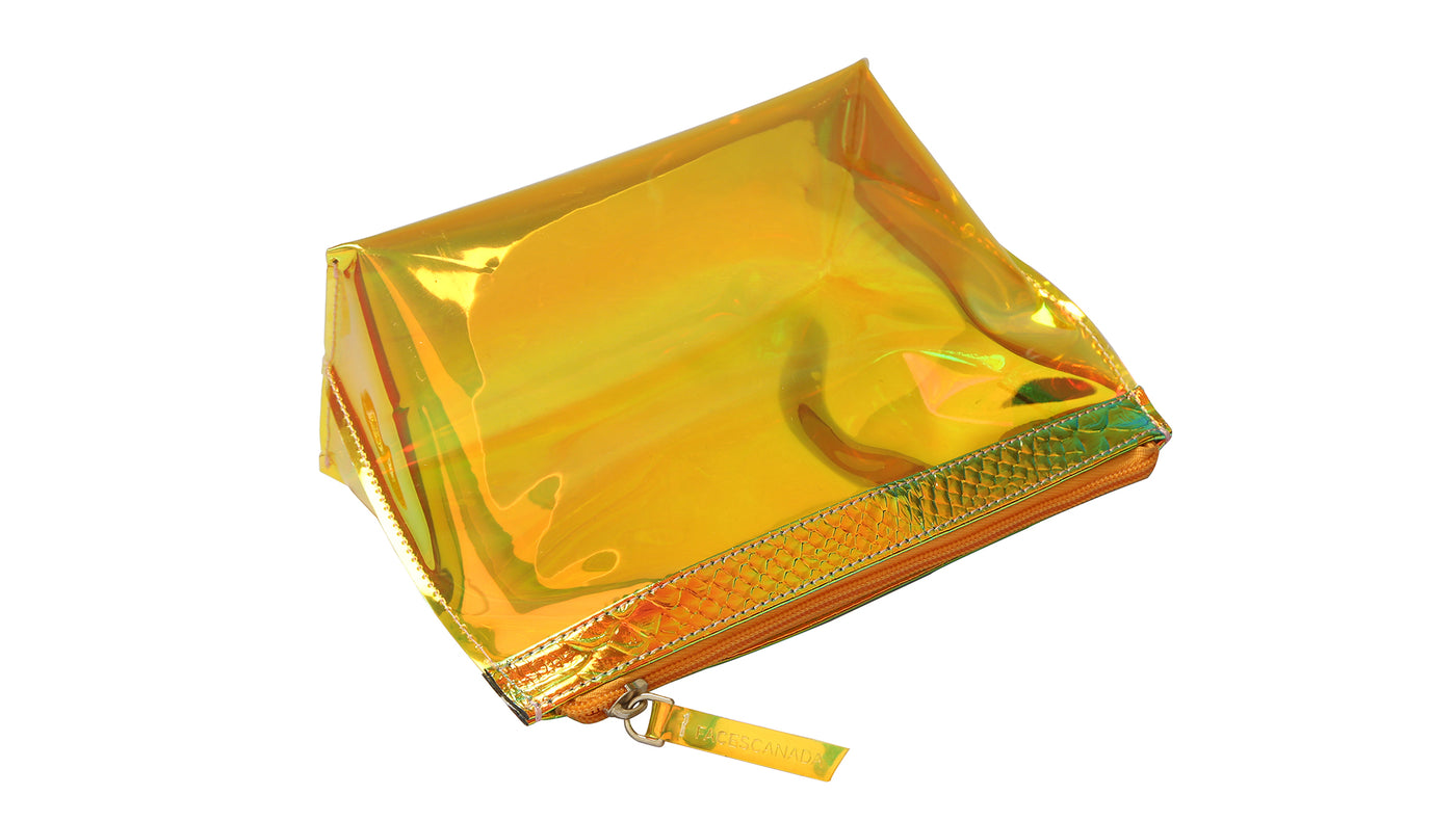 Holographic Neon Yellow Pouch