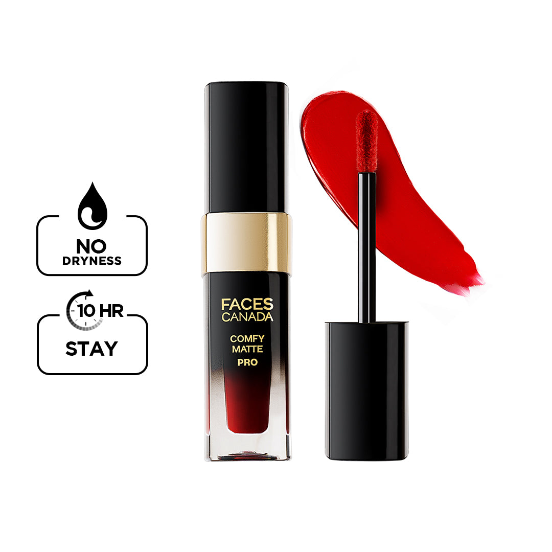 Rubescent Red Comfy Matte Lipstick - Buy Matte Liquid Lipstick Online – Faces Canada