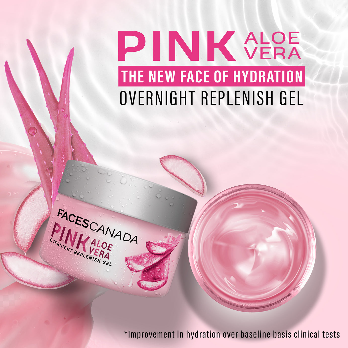 Pink Aloe Vera Overnight Replenish Gel