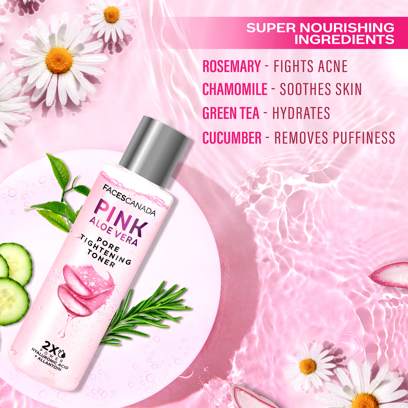 Pink Aloe Vera Pore Tightening Toner