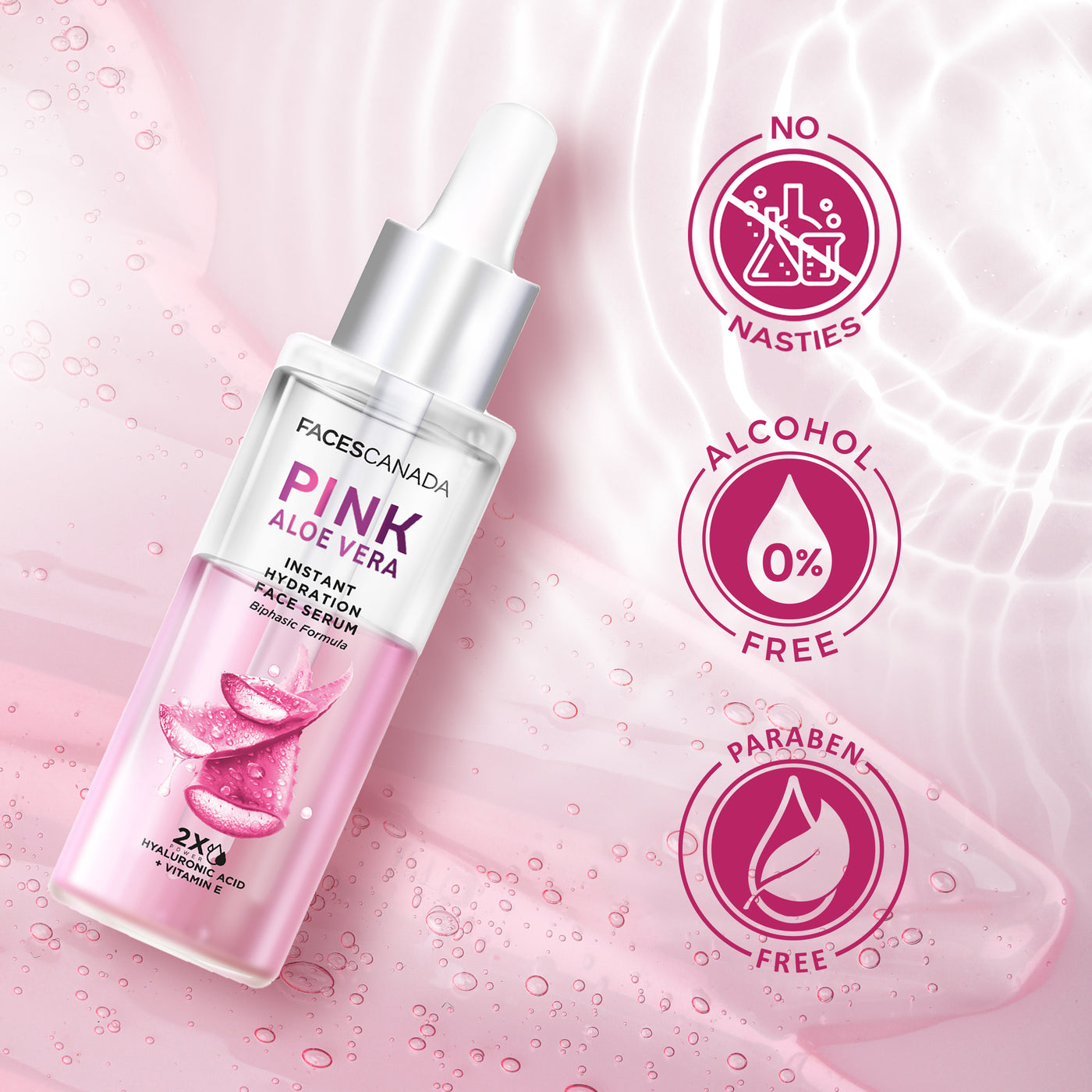 Pink Aloe Vera Instant Hydration Face Serum